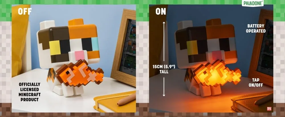 Minecraft Light – Cat GloBuddies 15 cm 2
