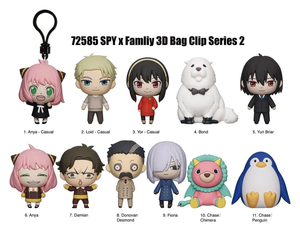 Spy x Family Bag Clips – Series 2 Display of 24 2