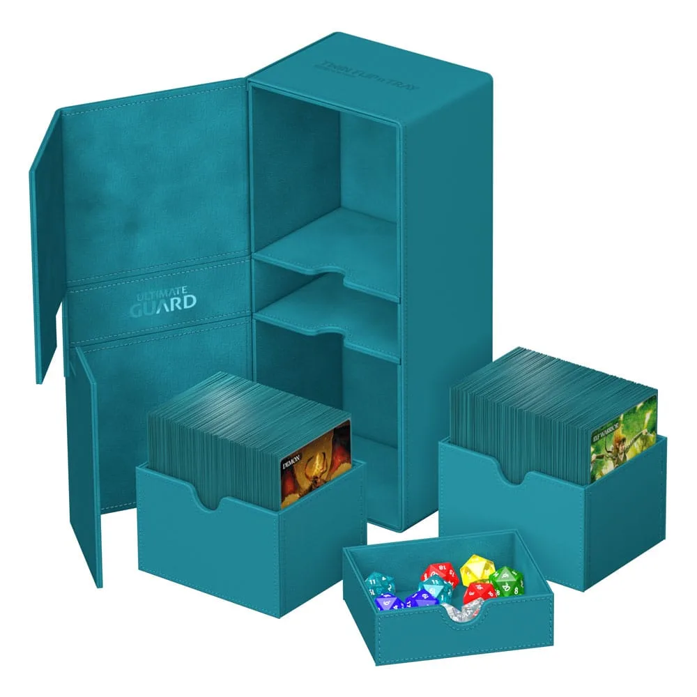 Ultimate Guard Deck Box – Twin Flip’n’Tray 266+ Xenoskin Petrol 6