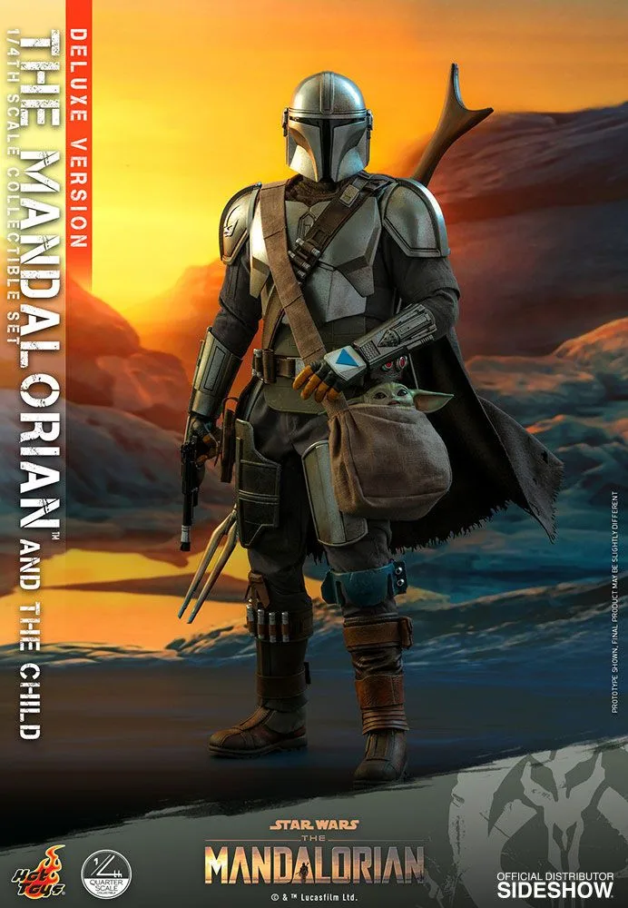 Star Wars Action Figures – Mandalorian and Child Deluxe 1/4 Scale 25