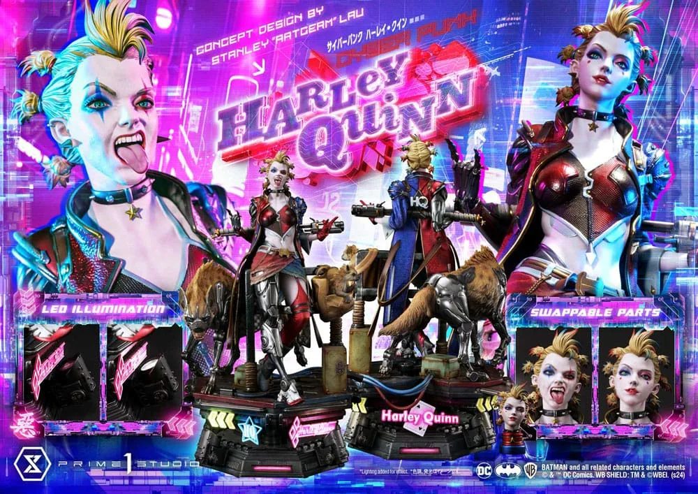 Batman Statue – Cyberpunk Harley Quinn 60 cm 2