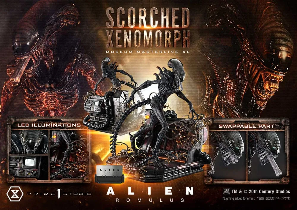 Alien Romulus Statue – Scorched Xenomorph 98 cm 3