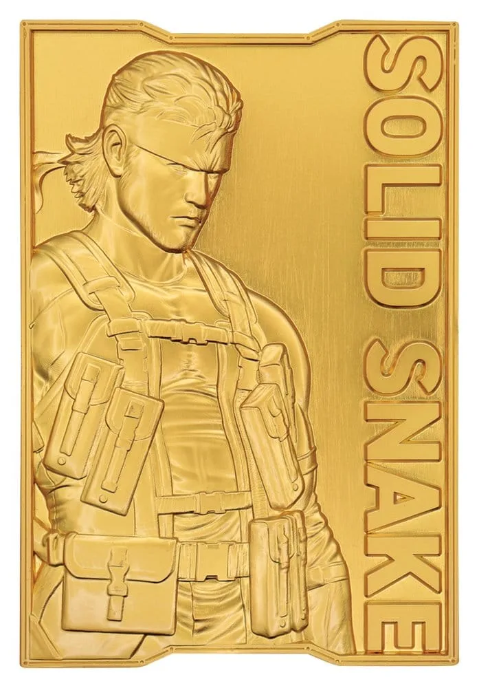 Metal Gear Solid 2 Ingot – Solid Snake 24k Gold Plated 90 x 60.5 mm