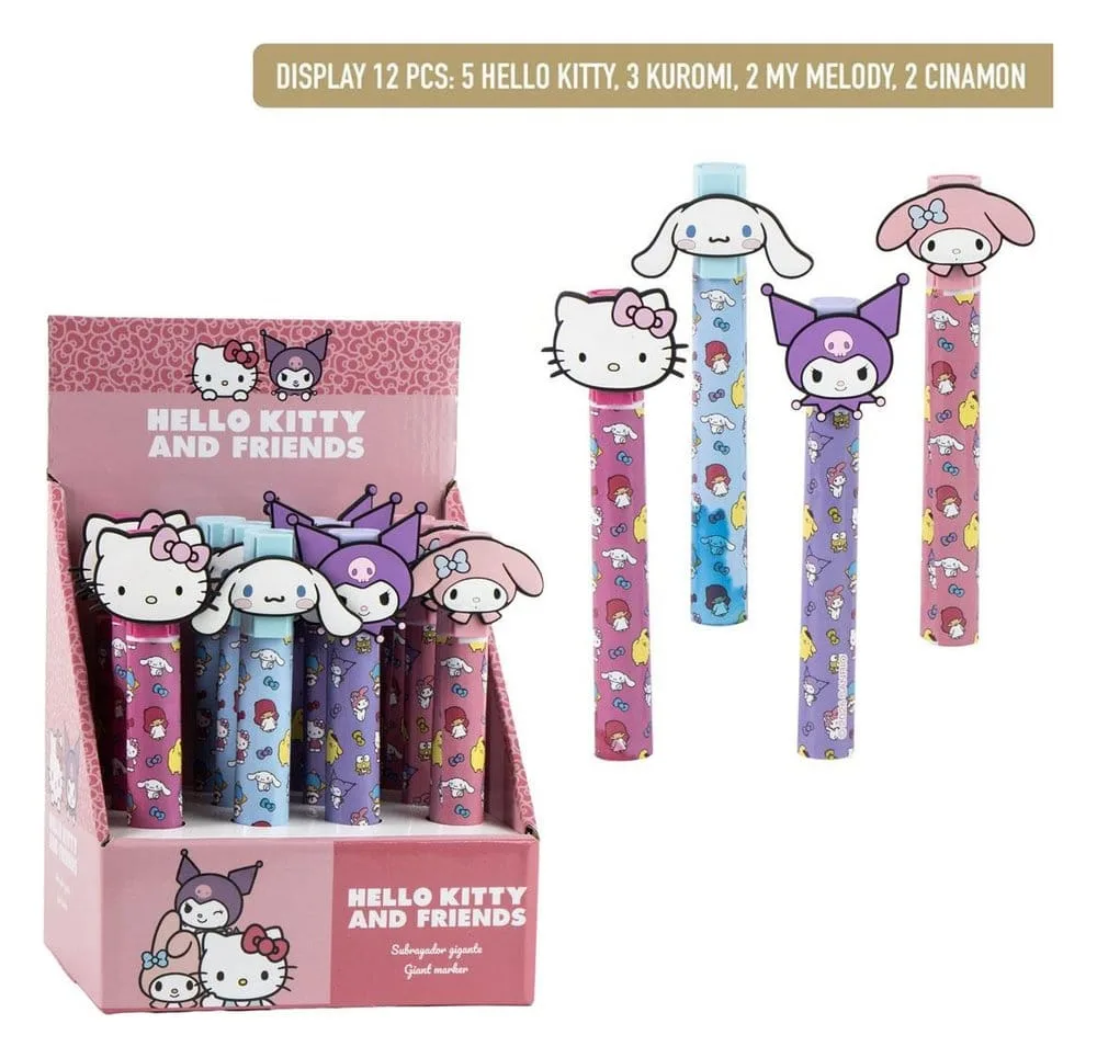 Sanrio Highlighter Display – 12 Large Character Highlighters