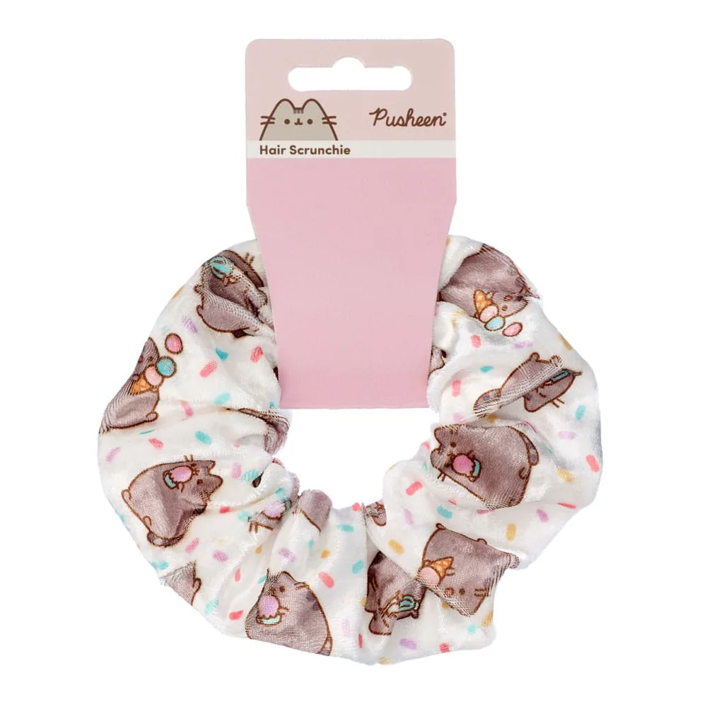 Pusheen Hair Scrunchie – White Ice Cream 10 cm 2