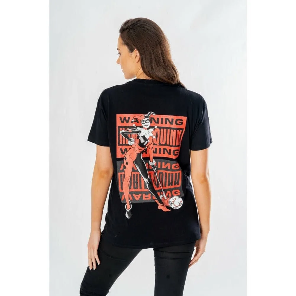 DC Comics T-Shirt – Harley Quinn Front Back Warning XXL 2