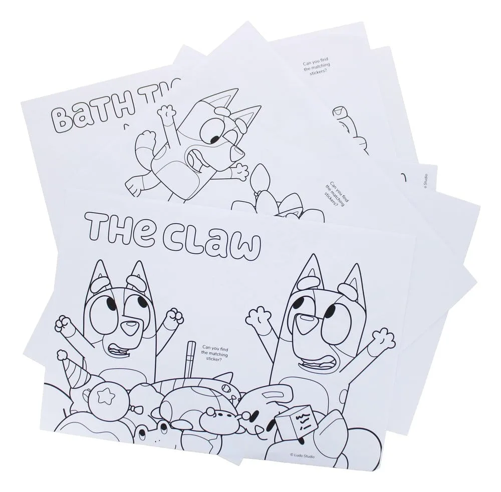 Bluey Activity Set – Colouring Posters Stickers and Masks 7