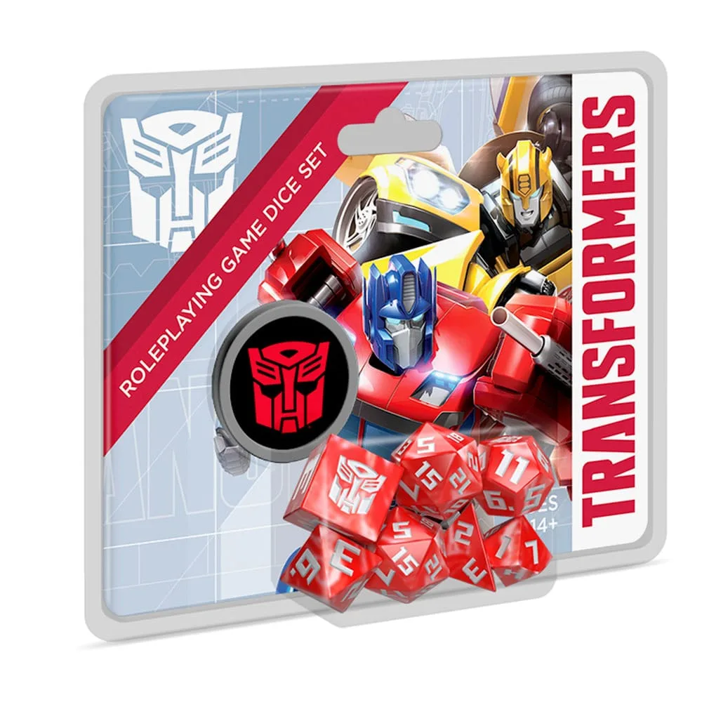 Transformers RPG Dice Set – 8-Piece Autobot Design