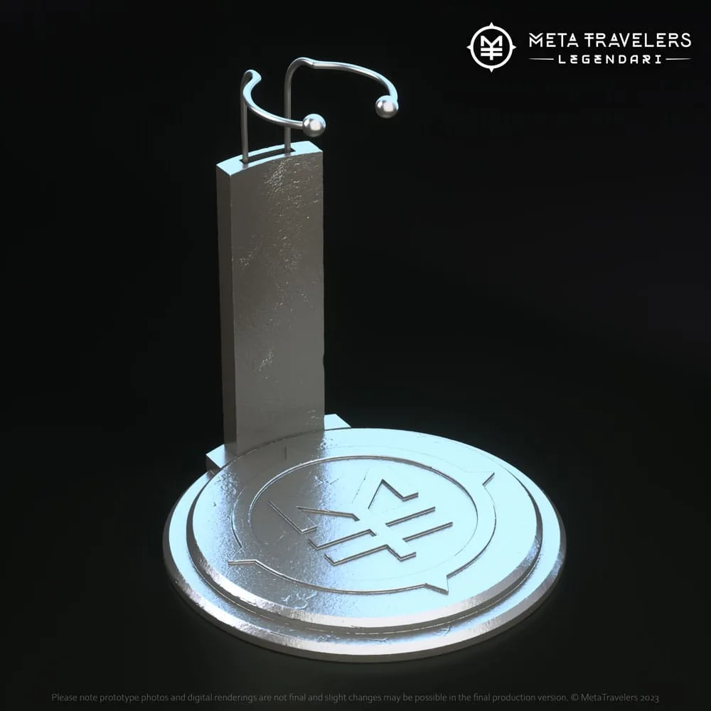 Legendari Action Figure Stand – MetaTravelers Logo