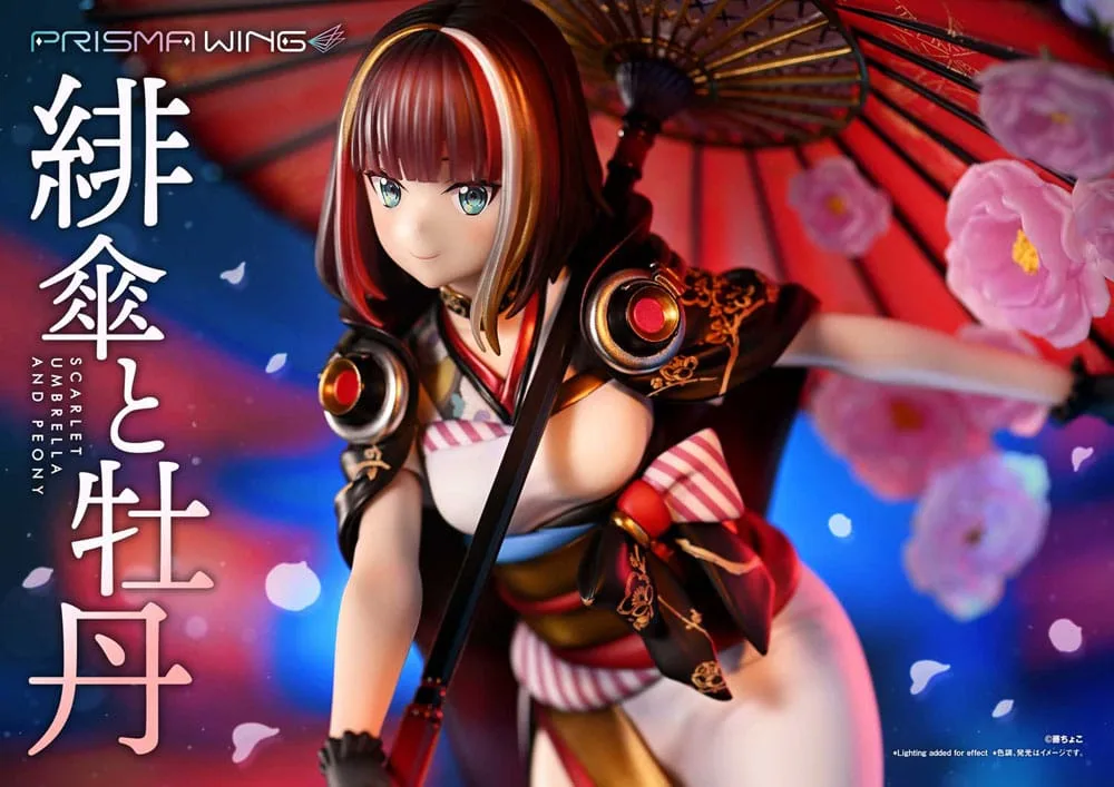 Fuzichoco PVC Statue – Scarlet Umbrella and Peony 1/7 Scale 28 cm 11