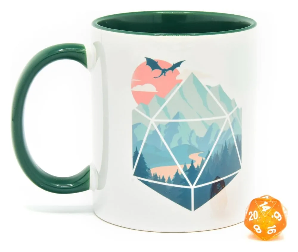 Glassstaff Mug and Dice Gift Set – A D20 Scene