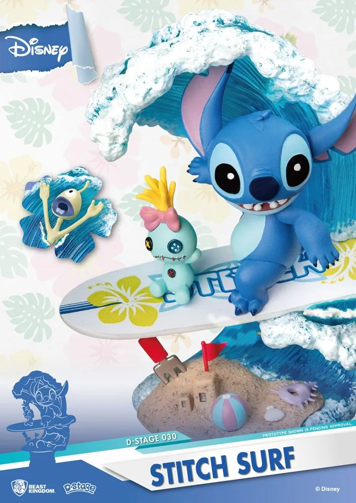 Disney PVC Diorama – D-Stage Summer Stitch Surf 15 cm 7