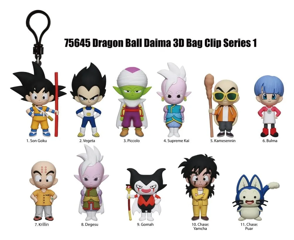 Dragon Ball Daima Bag Clips – Series 1 Blind Bag Display of 24