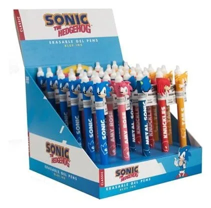 Sonic the Hedgehog Gel Pen Display – 30 Erasable Character Pens