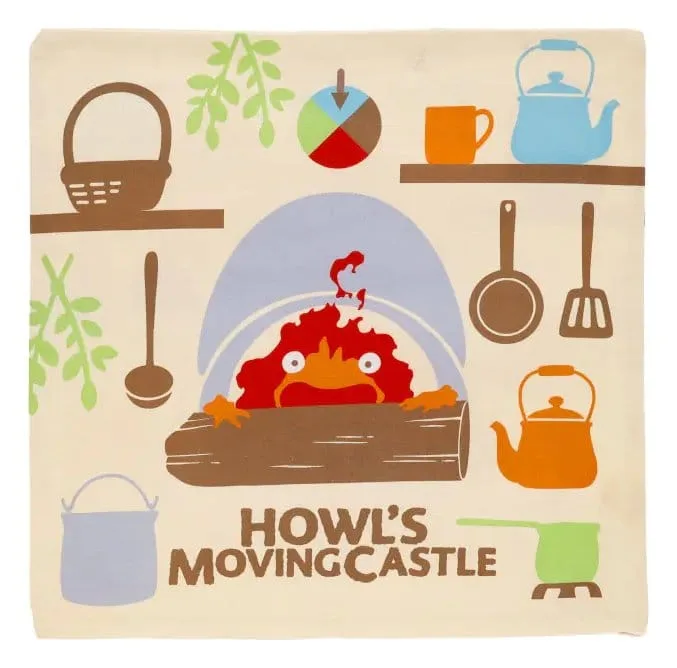 Howl’s Moving Castle Cushion Cover – Natsu Cook with Calcifer