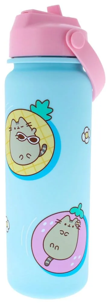 Pusheen Water Bottle – By the Pool Blue Flip Top 1