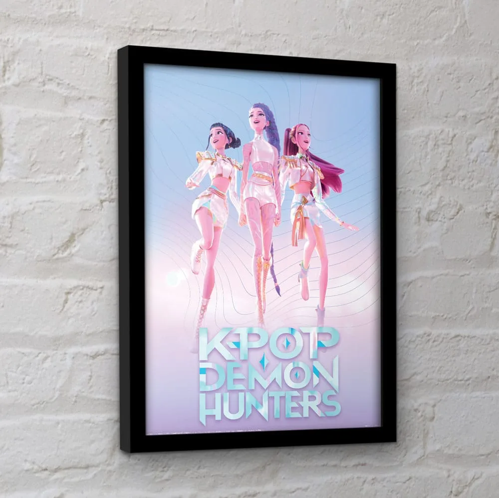 KPop Demon Hunters Framed Poster – Trio 30 x 40 cm 2