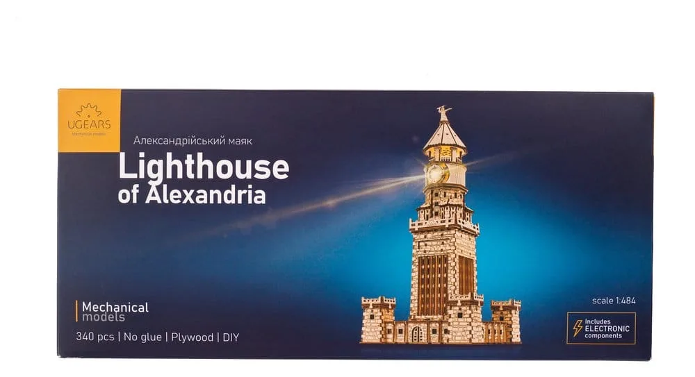 Lighthouse of Alexandria Model Kit – Ugears Wooden Edition 2
