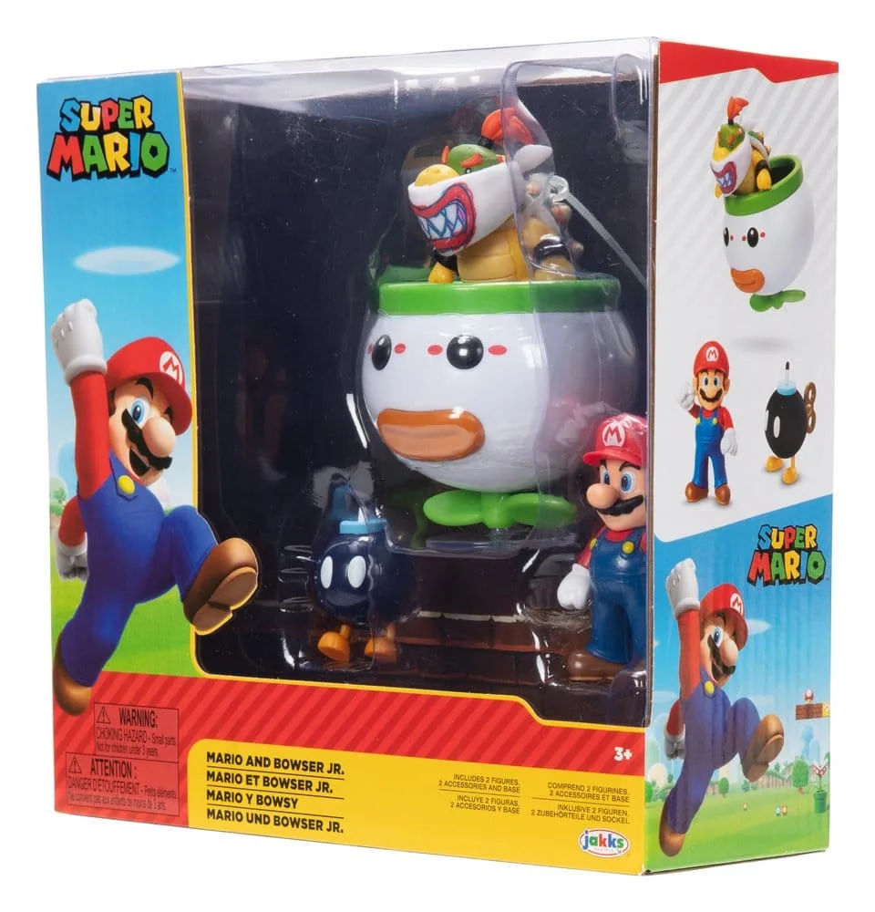 Super Mario Figure 2-Pack – Mario and Bowser Jr. Clown Car 6 cm 8
