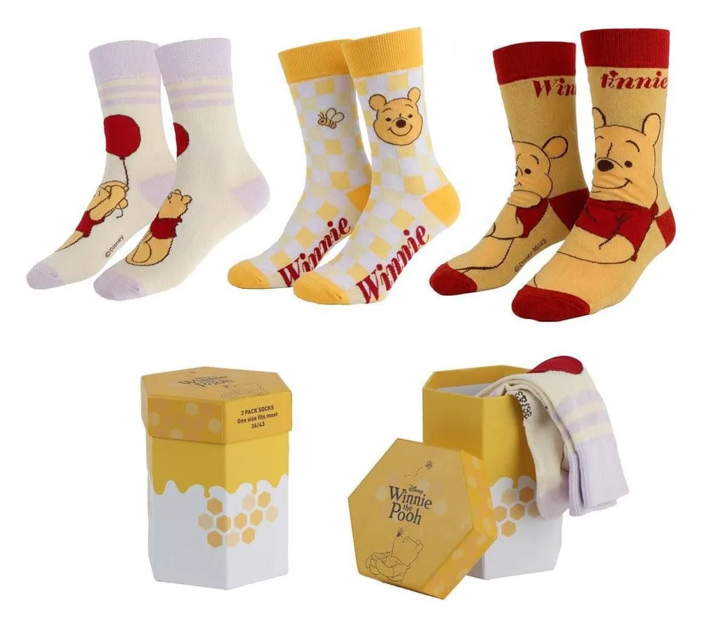 Winnie the Pooh Socks – 3-Pack Size 36-43