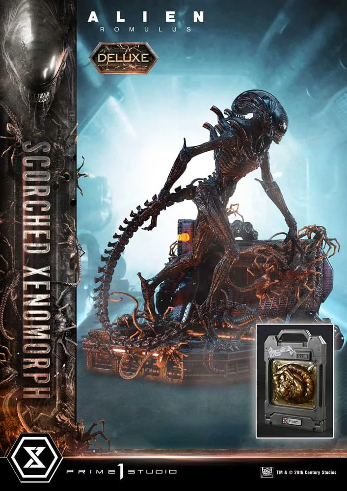 Alien Romulus Statue – Scorched Xenomorph Deluxe Bonus 98 cm