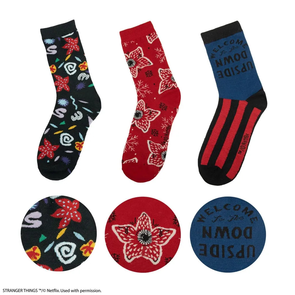 Stranger Things Crew Socks – Three-Pair Set EU 35–45