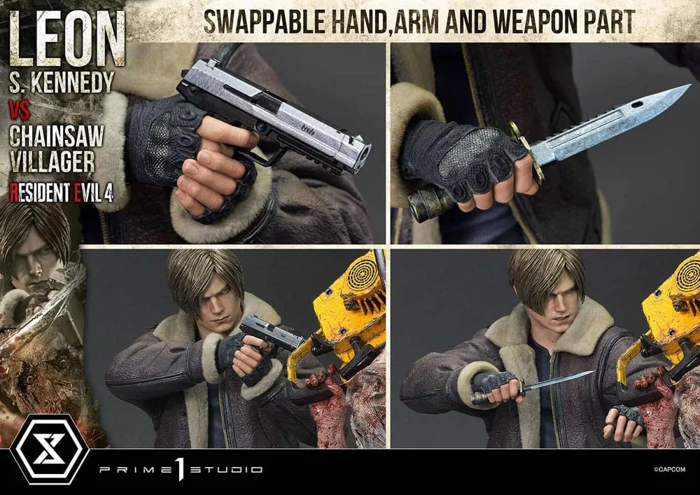 Resident Evil 4 Statue – Leon vs Chainsaw Villager Bonus 76 cm 13