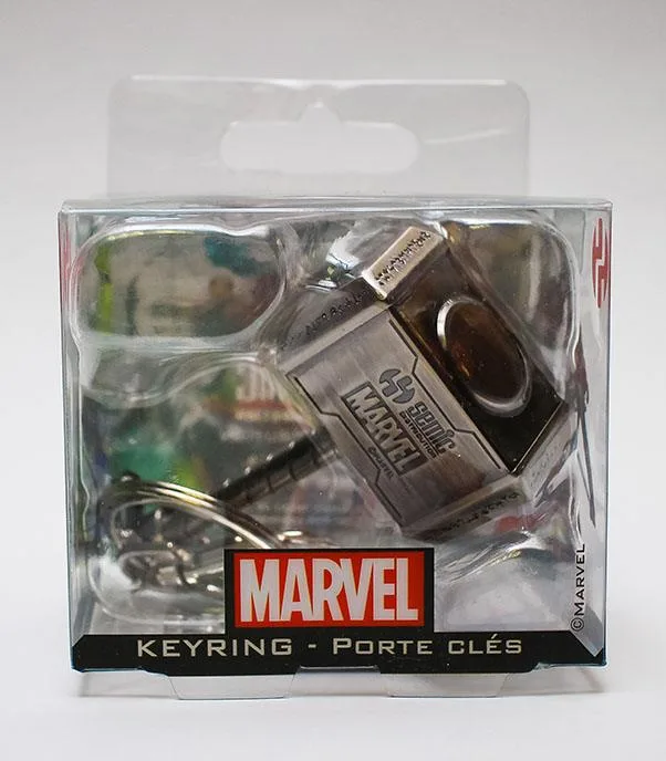 Marvel Comics Schlüsselanhänger – Thors Hammer aus Metall 7 cm 3