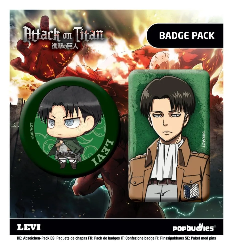 Attack on Titan Badges – Levi 2-Pack