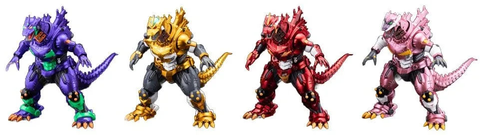Godzilla x Evangelion Statues – Metallic Kiryu 4-Pack 9 cm