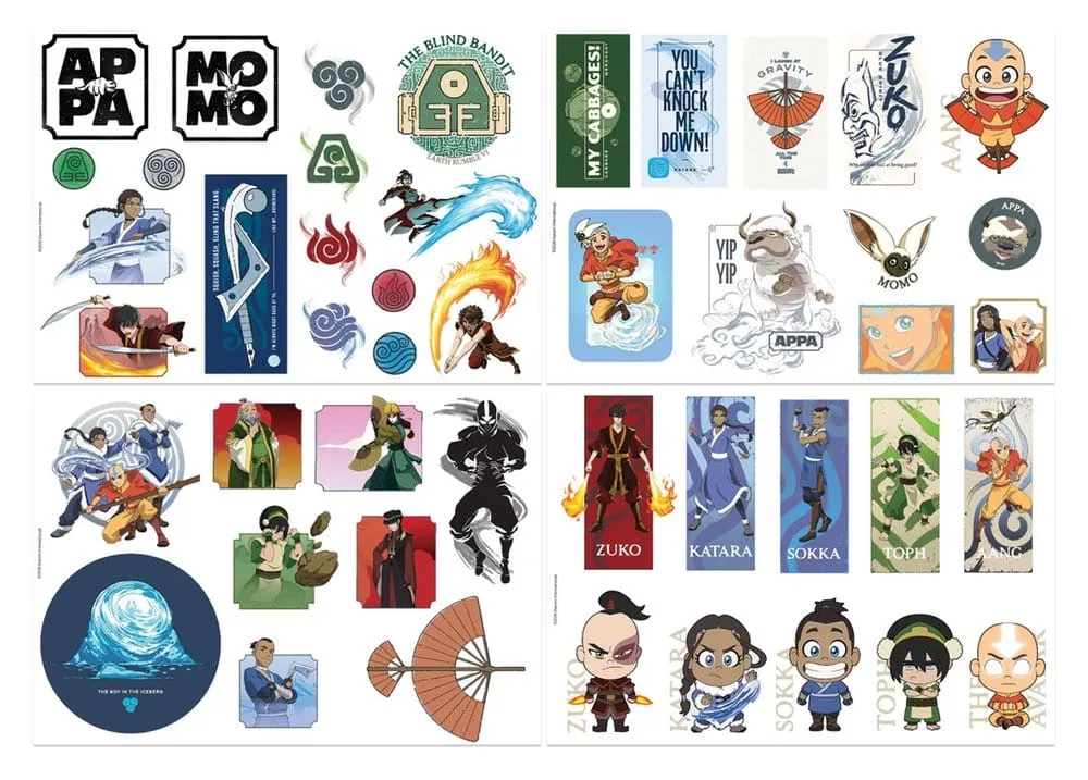 Avatar The Last Airbender Tech Stickers – Four Nations Pack