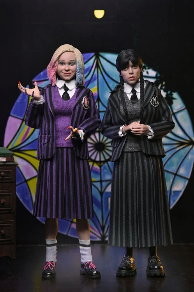Wednesday Action Figure Set – Addams and Enid School Uniforms 20 cm 3