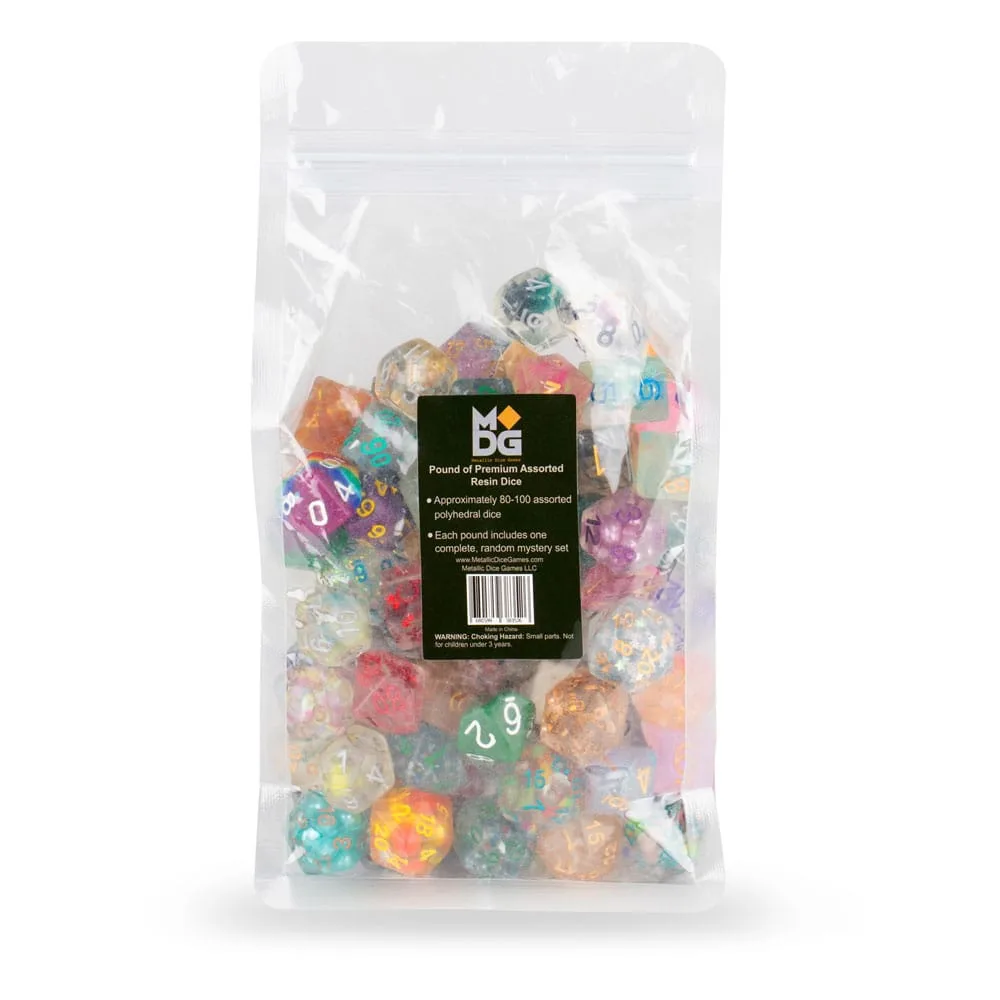 MDG Dice Set – Random Resin Assortment 1 lb