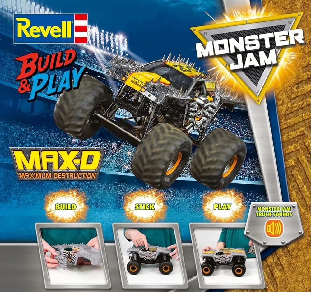 Monster Jam Model Kit – Revell Build & Play Max-D