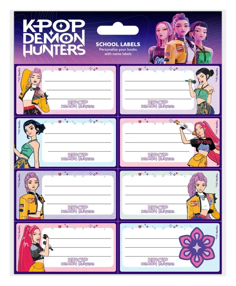 KPop Demon Hunters School Labels – Hunter/X