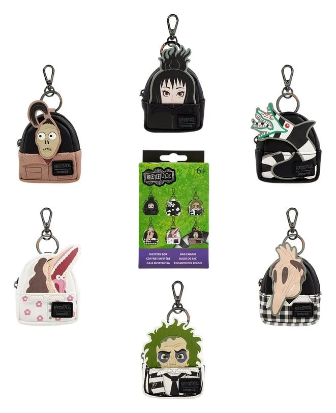 Beetlejuice Keychains – Loungefly Mini Backpack Blind Box Set of 15