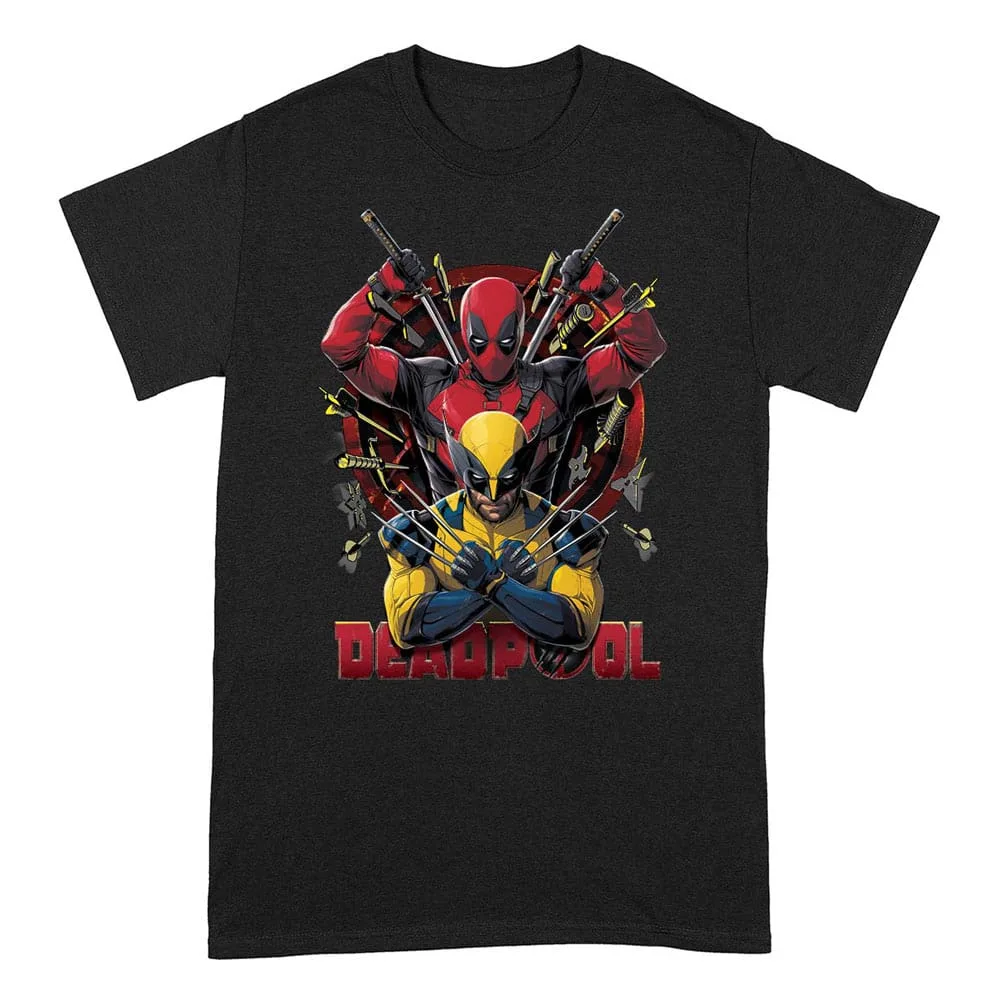 Marvel T-Shirt – Deadpool and Wolverine Pose Size M