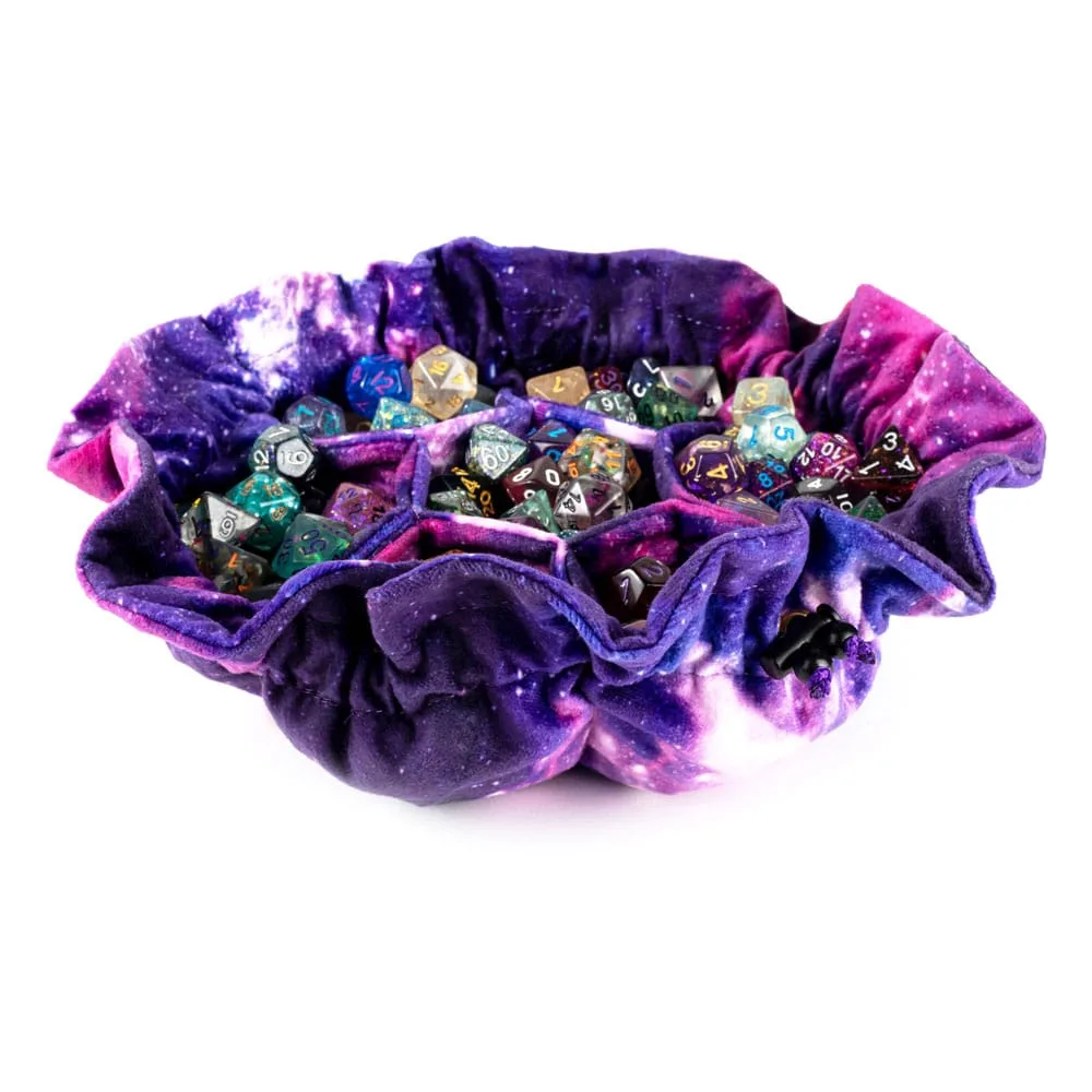 FanRoll Dice Bag – Velvet Nebula with Compartments 25 x 25 x 2 cm