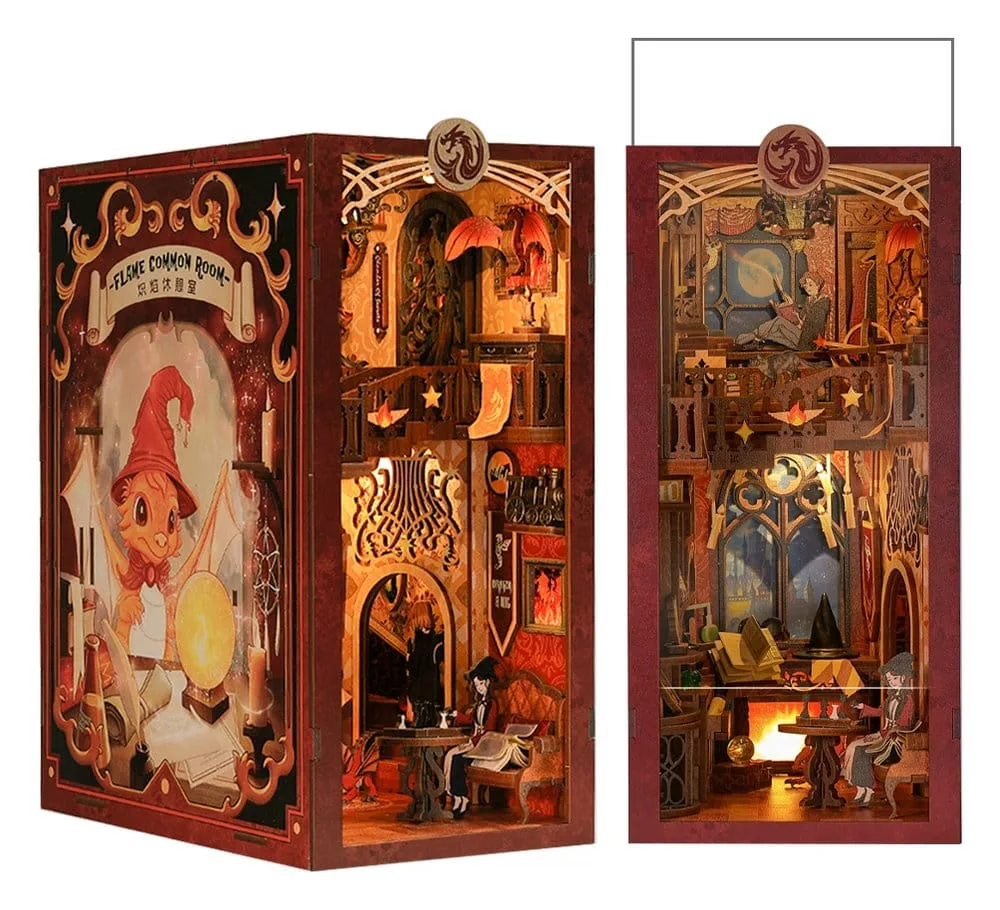 Flame Common Room Book Nook – CuteBee Wooden Puzzle 23 x 11 cm 15