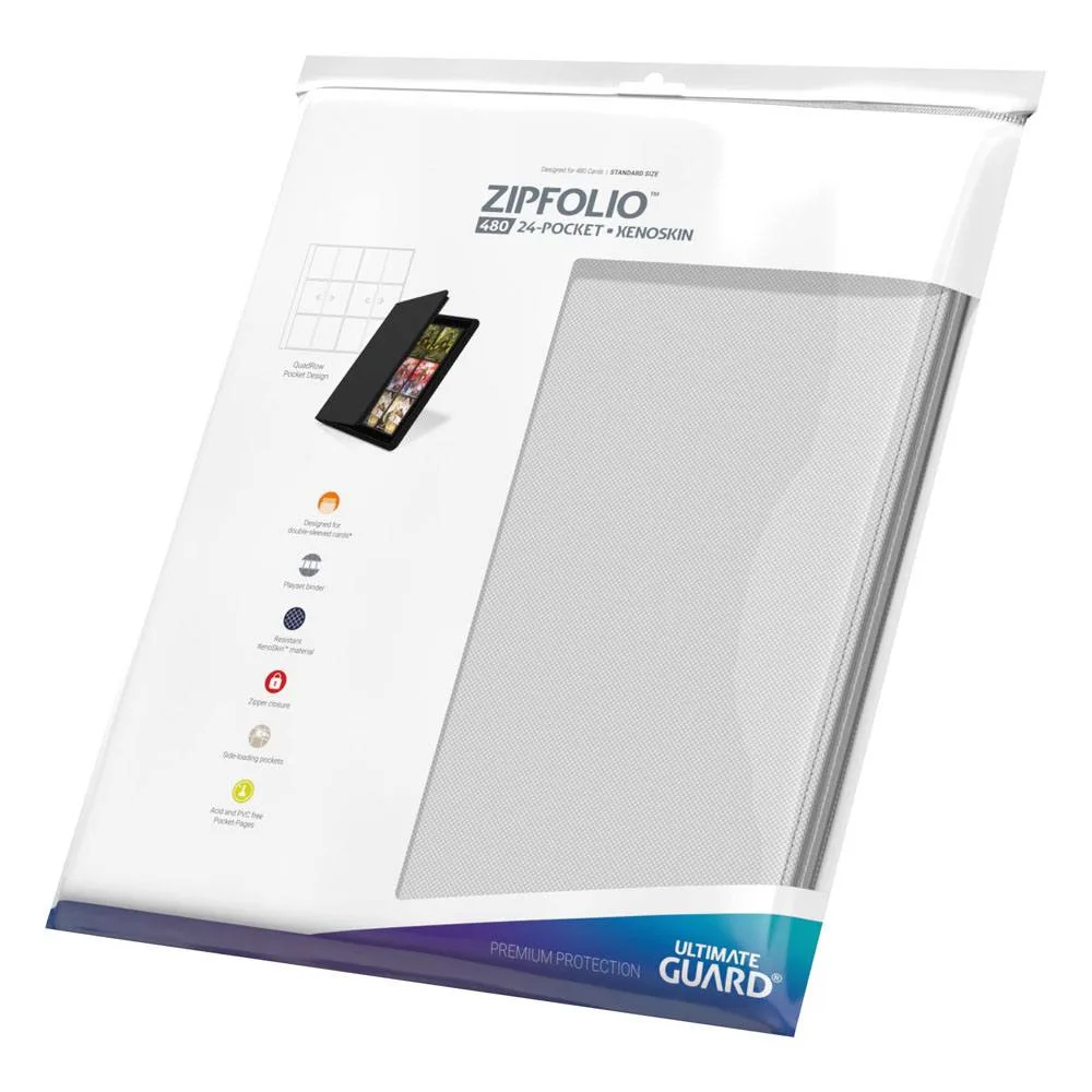 Ultimate Guard Card Binder – White Xenoskin Zipfolio 480 9