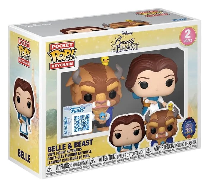 Beauty and the Beast Keychains – Belle and Beast POP 2-Pack 4 cm 2