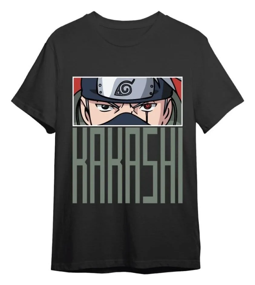 Naruto T-Shirt – Kakashi Eyes Black M