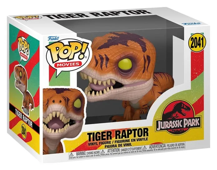 Jurassic Park Pop Vinyl Figure – Tiger Raptor 9 cm 2