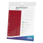 Ultimate Guard Binder Pages – Red 18-Pocket Side-Loading 10-Pack 1