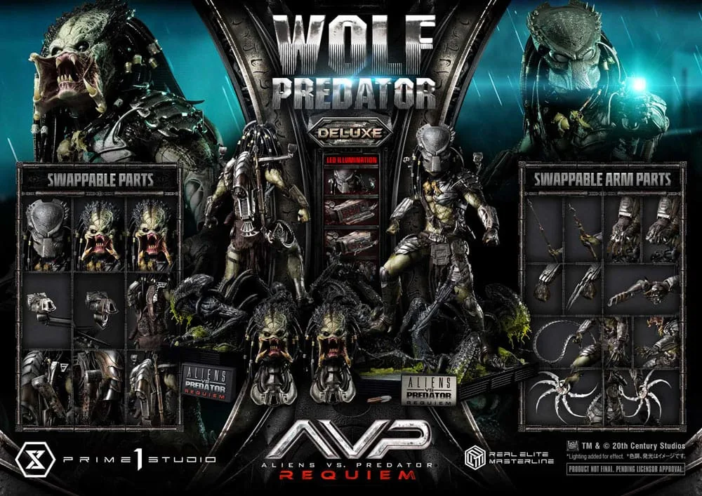 Alien vs. Predator Beeld – Wolf Deluxe Bonus Version 95 cm 23