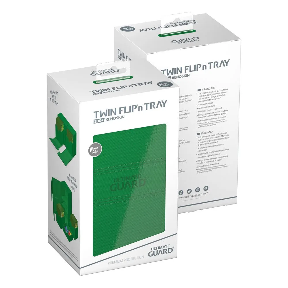 Ultimate Guard Deck Box – Twin Flip’n’Tray 200+ Xenoskin Green 8
