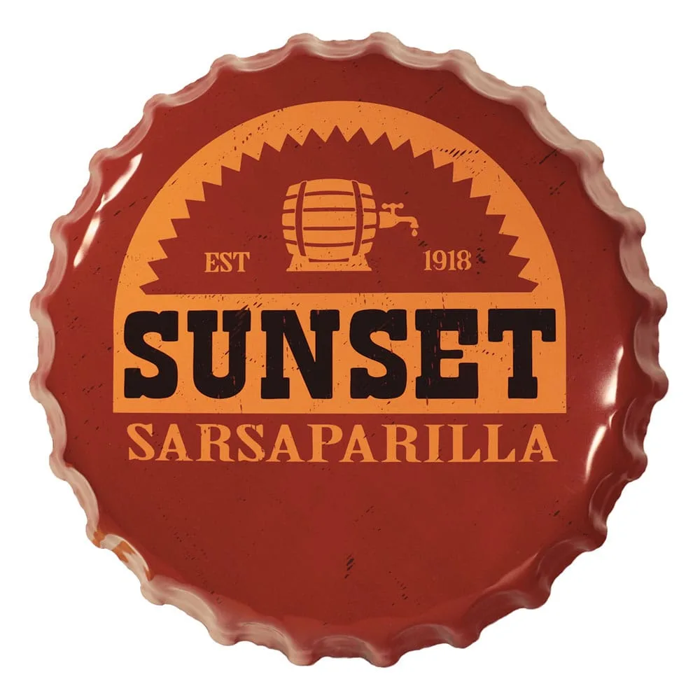 Fallout Tin Sign – Sunset Sarsaparilla Bottle Cap 37 cm