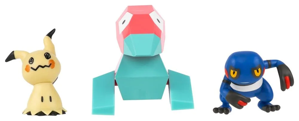 Pokémon Figure Set – Mimikyu Porygon and Croagunk 3-Pack 1