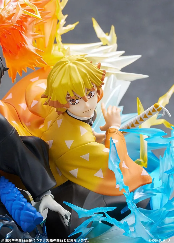 Demon Slayer PVC Statue – Zenitsu Agatsuma and Kaigaku 15 cm 12