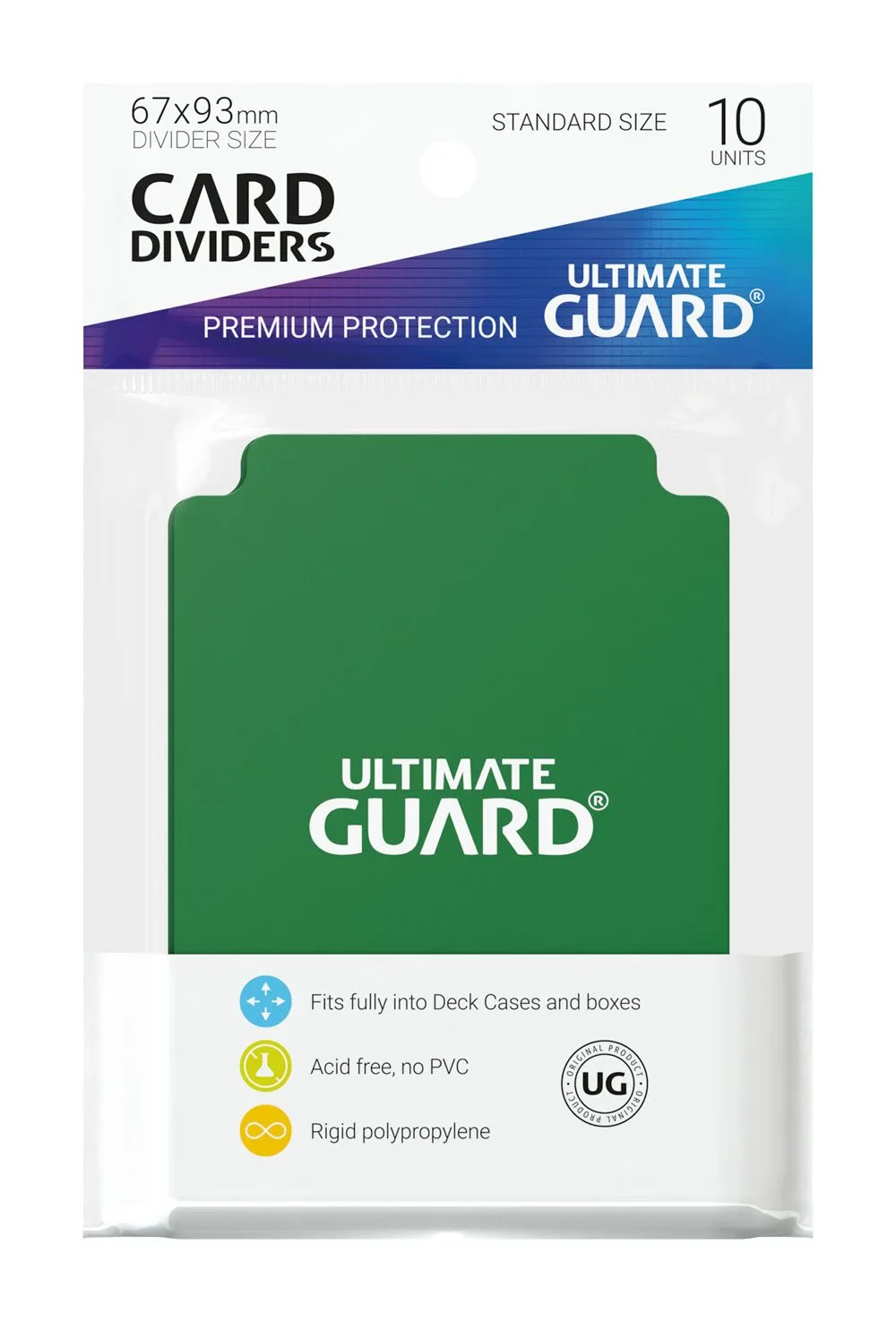 Ultimate Guard Card Dividers – Green Standard Size 10 Pack 2